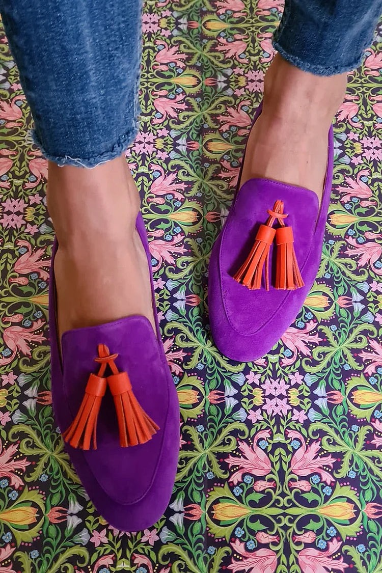 VEERLE | ELEGANTE SUÈDE LOAFERS MET KWASTJE