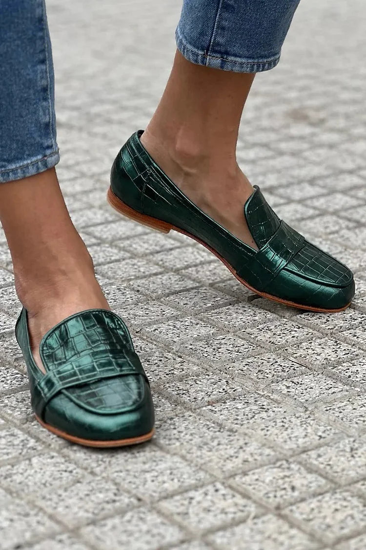 TINEKE | TRENDY LOAFERS MET GLANZENDE GERUITE VOR