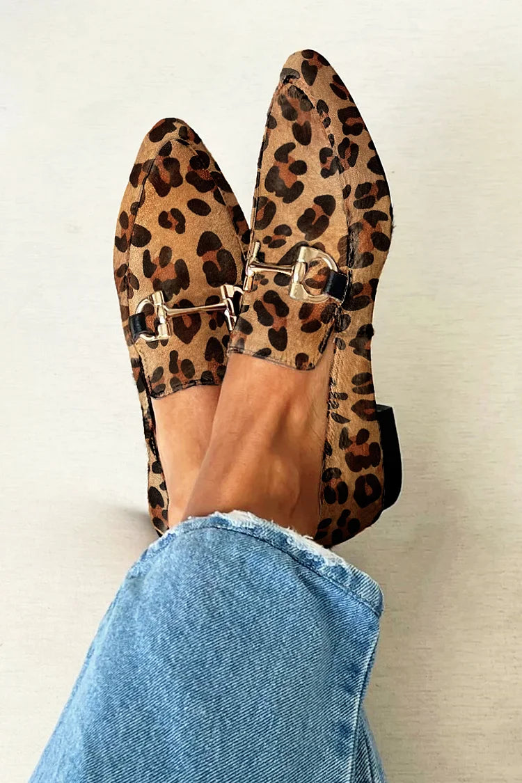 BIANCA | STIJLVOLLE LOAFERS MET PRINT EN METALEN GESP