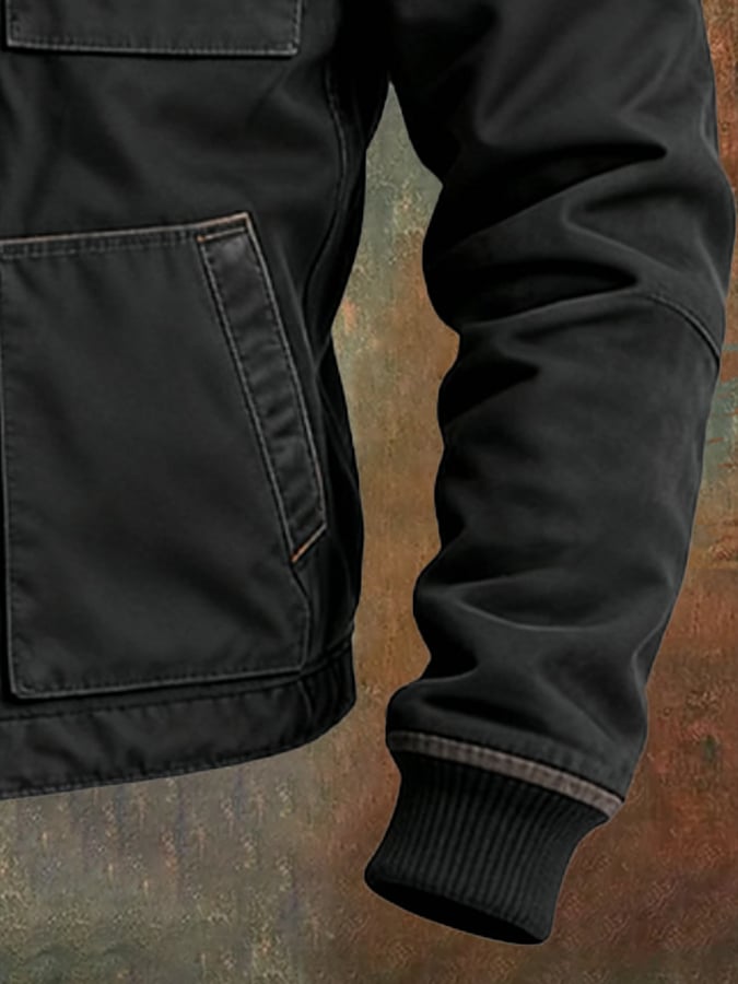 Winterjack met gestructureerde multifunctionele zakken