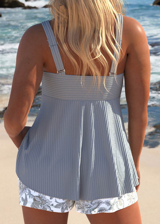 Trendy Patchwork Tribalprint Grijze Tankini I Laatste dag 80% korting!