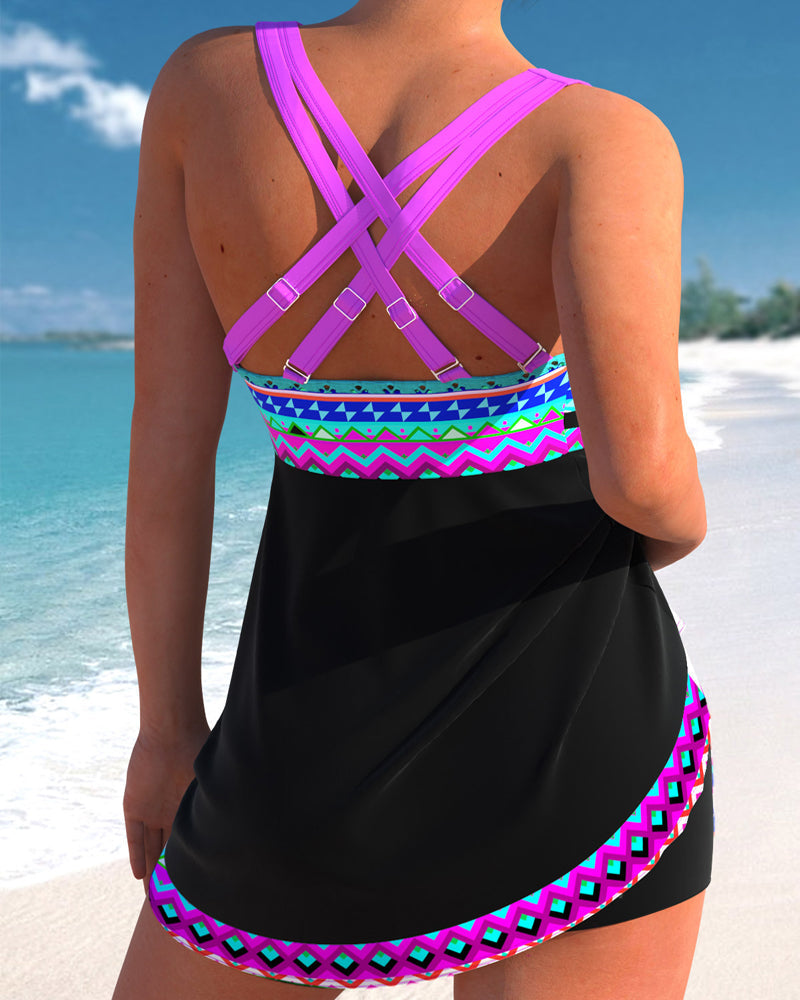 Eliza | Badpak met Vetersluiting en Accent op Taille, Camoufleert Buik - Laatste Dag 80% Korting!