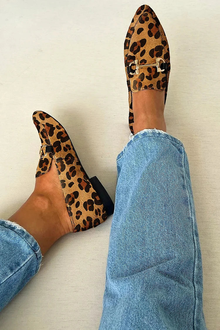 BIANCA | STIJLVOLLE LOAFERS MET PRINT EN METALEN GESP