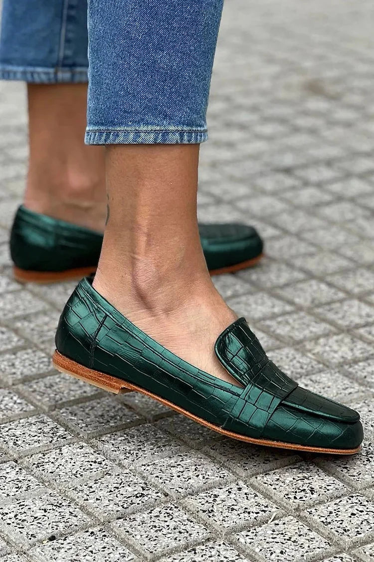 TINEKE | TRENDY LOAFERS MET GLANZENDE GERUITE VOR