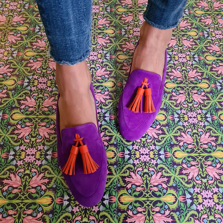 VEERLE | ELEGANTE SUÈDE LOAFERS MET KWASTJE