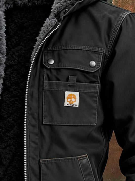 Winterjack met gestructureerde multifunctionele zakken