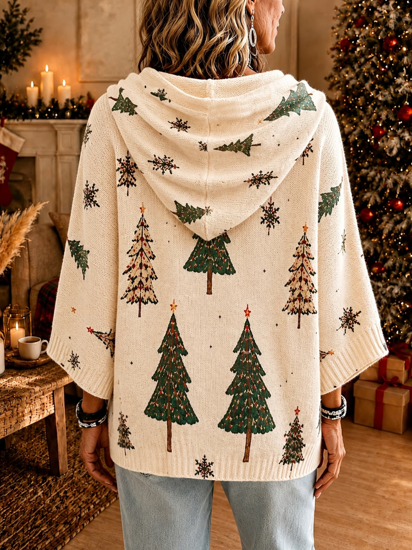 Clara | Comfortabele Kerst Gebreide Hoodie Sweater