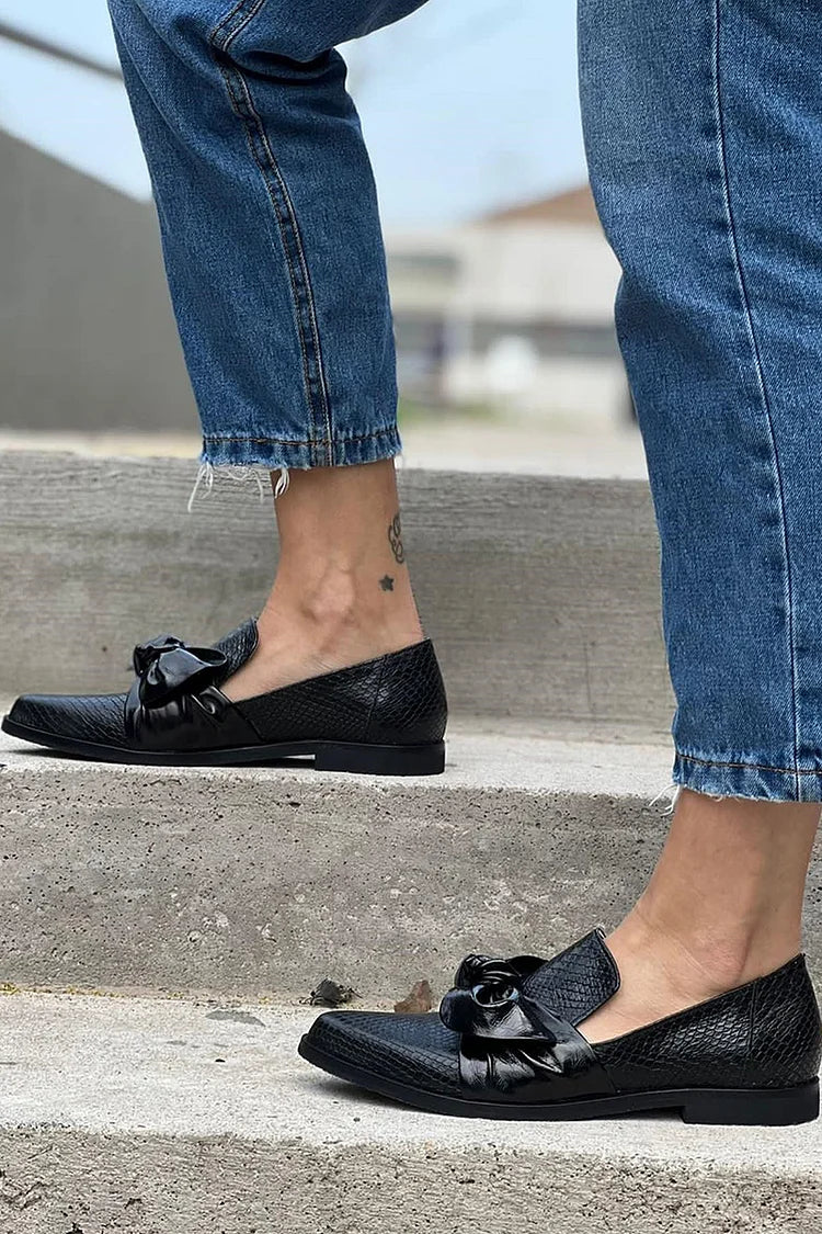 CARINE | ELEGANTE LOAFERS METSLANGENLEER PRINT