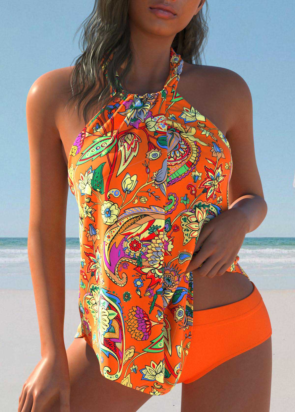 Elegante Tie-Dye Badpak Met Kruisbandjes I Laatste dag 80% korting!