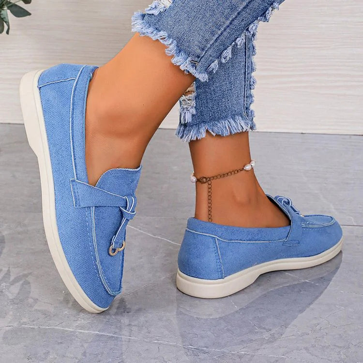 SASKIA | ELEGANTE LOAFERS MET GEKNOOPTE STIKSEL