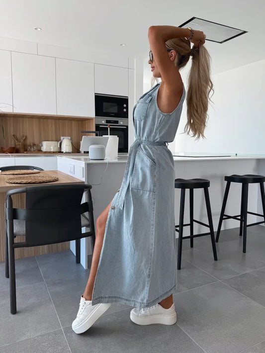Isabelle | Maxi Denim Jurk