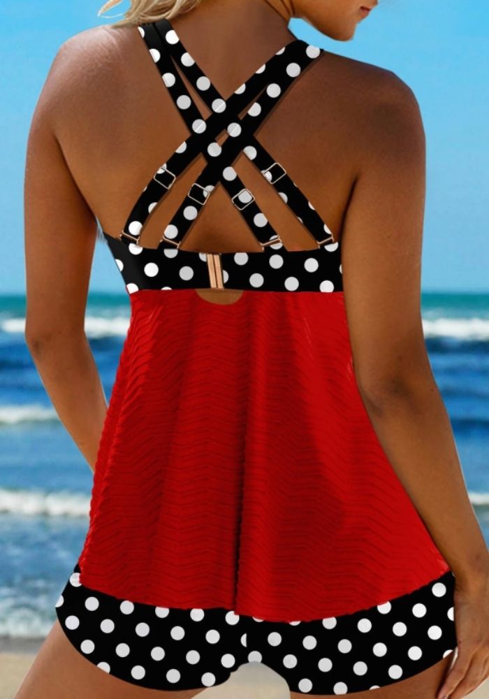 Ana – Witte Tankini met Polkadots I Laatste dag 80% korting!