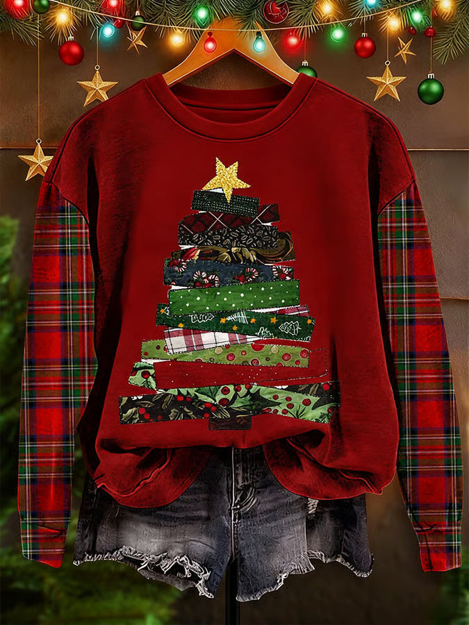 Jinte – Kersttrui met kerstboomprint