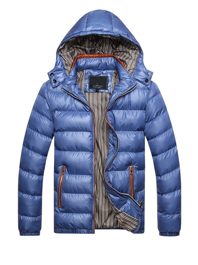 Gewatteerde jas met Rits