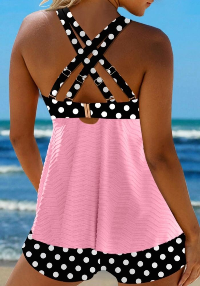 Ana – Witte Tankini met Polkadots I Laatste dag 80% korting!