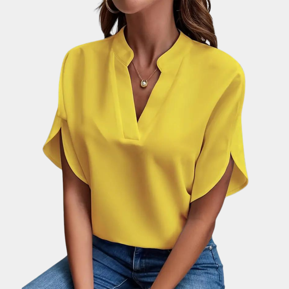 Aiva - Dames zomerblouse met korte mouw