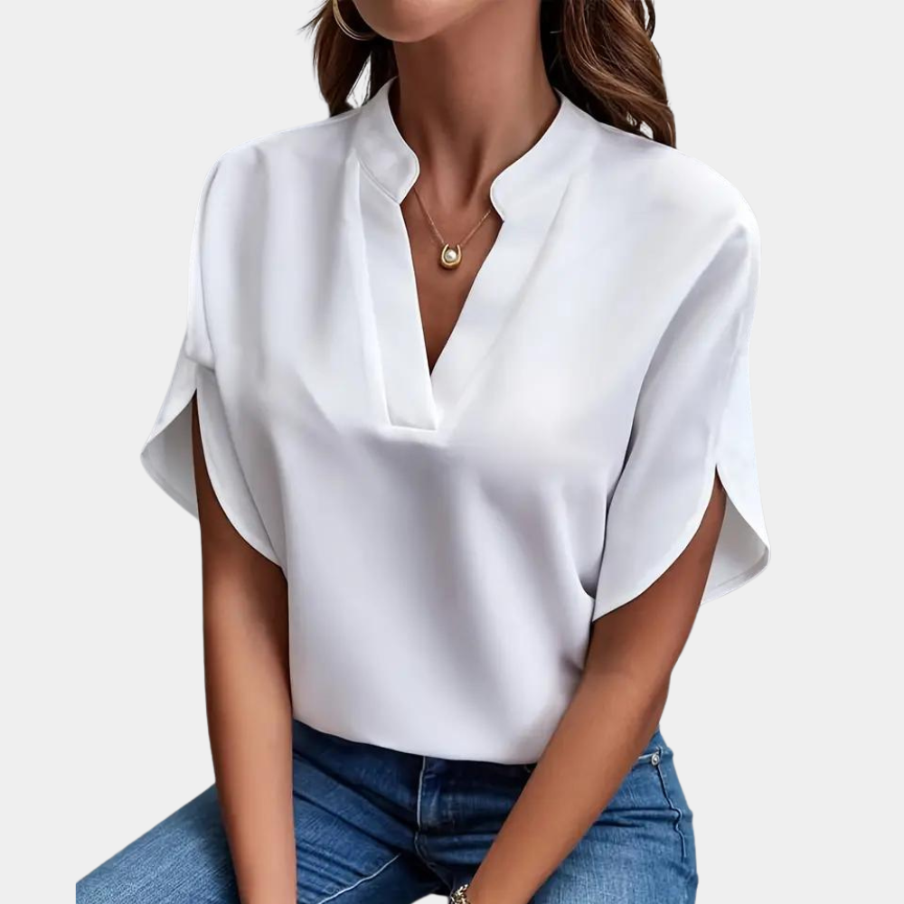 Aiva - Dames zomerblouse met korte mouw