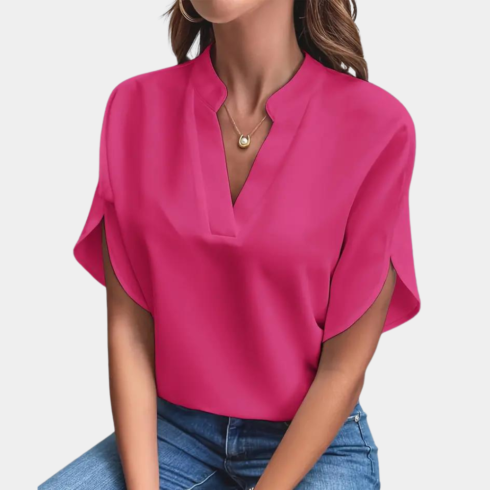 Aiva - Dames zomerblouse met korte mouw