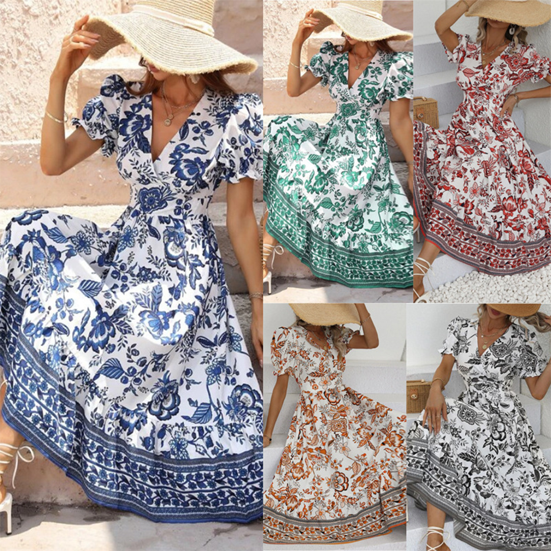ALIANA - Elegante zomer bloemenjurk
