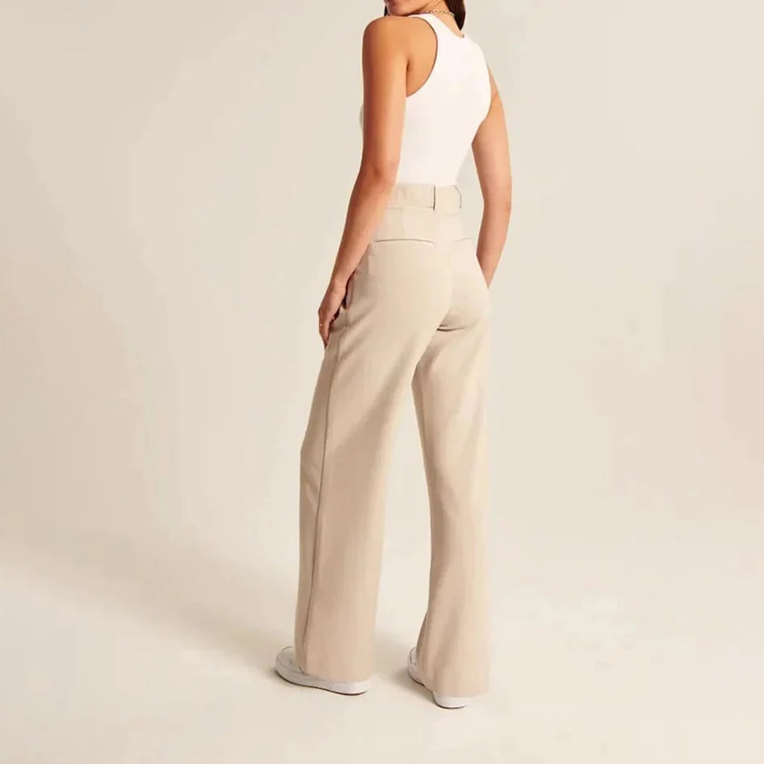 CELINA - Zomerse broek met hoge taille