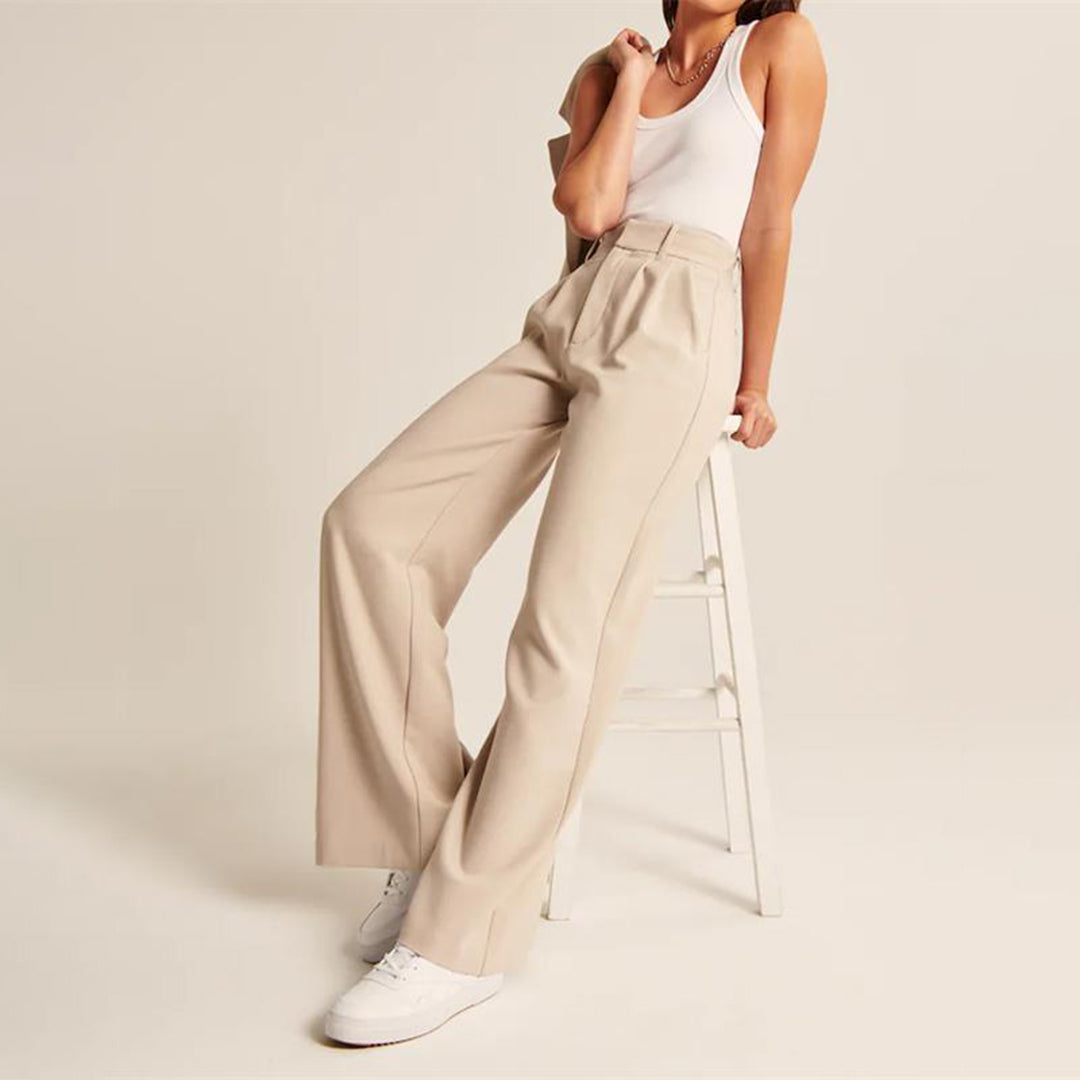 CELINA - Zomerse broek met hoge taille