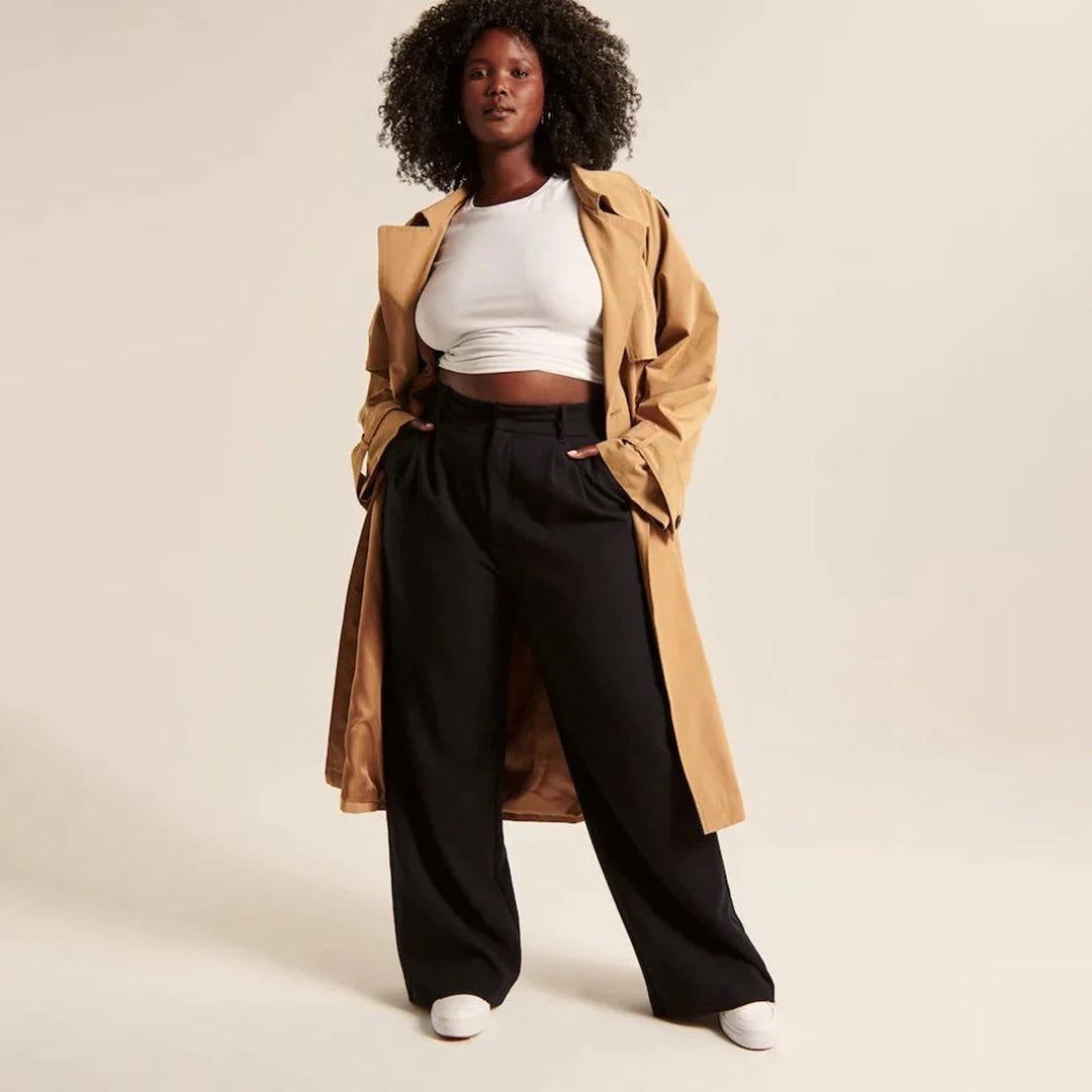 CELINA - Zomerse broek met hoge taille