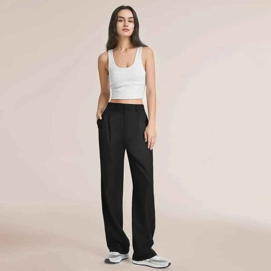CELINA - Zomerse broek met hoge taille