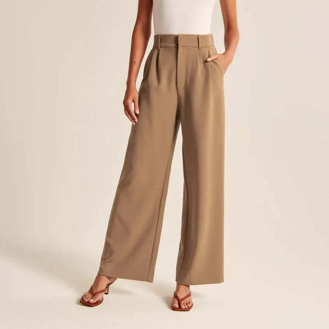 CELINA - Zomerse broek met hoge taille