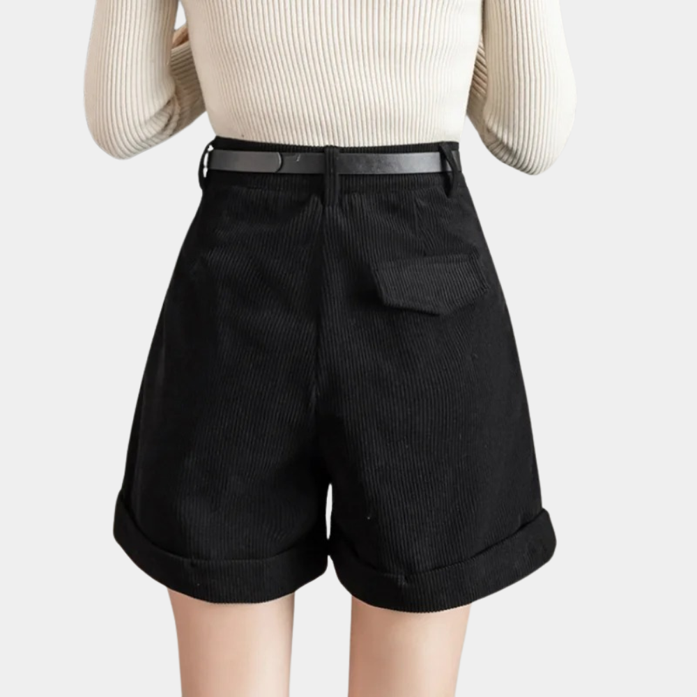 Elmeena - Comfortabele corduroy damesshort voor de zomer