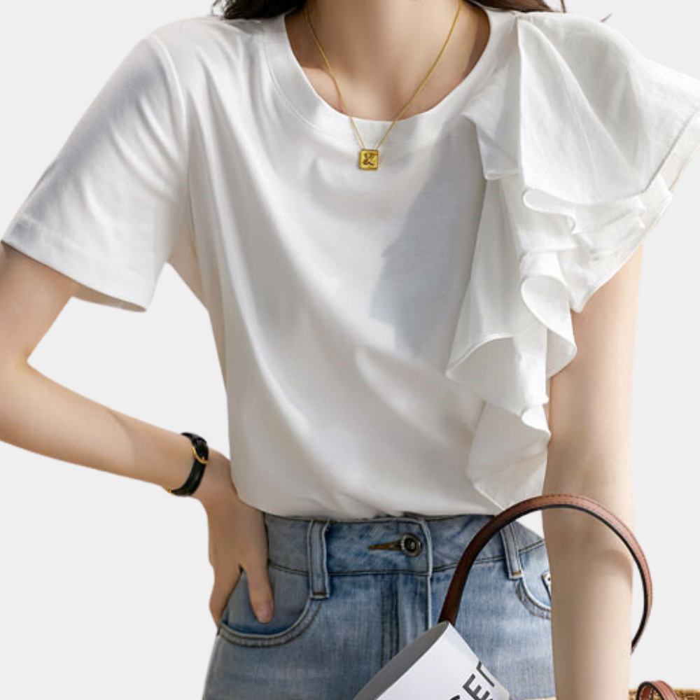 Elena - Stijlvolle damesblouse met ruches voor de zomer