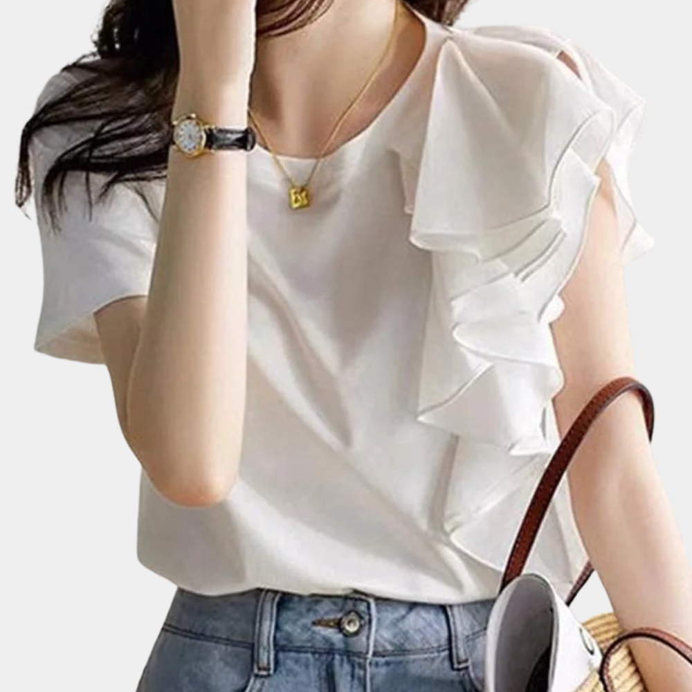 Elena - Stijlvolle damesblouse met ruches voor de zomer