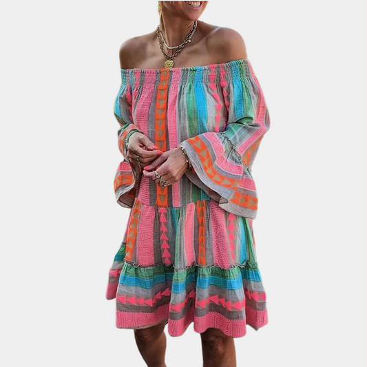 Aline - Stijlvolle en kleurrijke zomerjurk voor vrouwen - Perfect voor Lente en Zomer