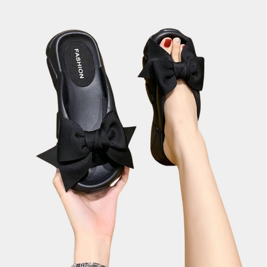 Abby - Elegante zomerse damesslippers met lint