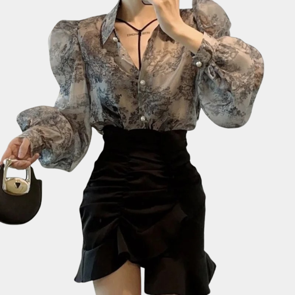Dorothy - Luchtige damesblouse met pofmouwen voor de zomer