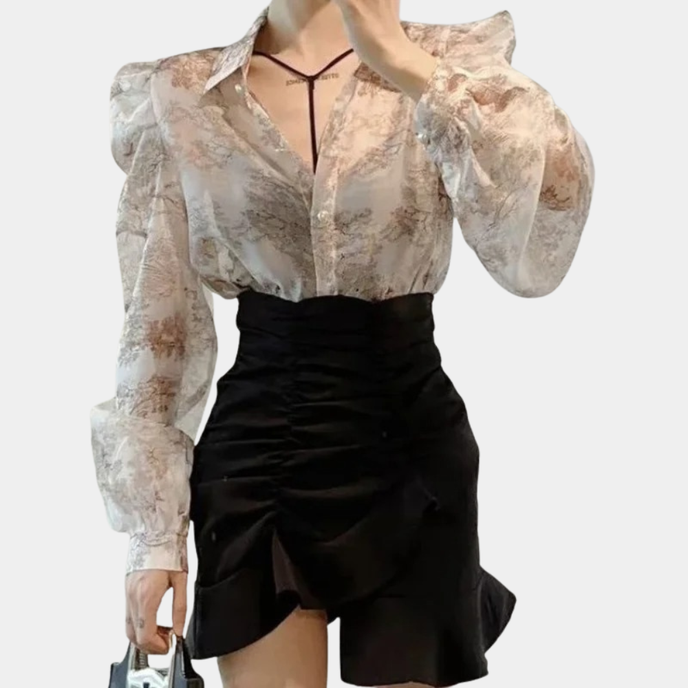 Dorothy - Luchtige damesblouse met pofmouwen voor de zomer