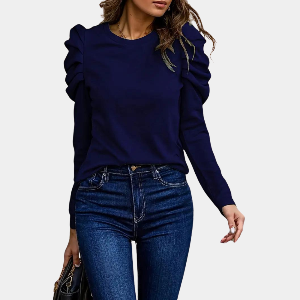 Aimee - Luchtige damesblouse met pofmouwen voor de zomer