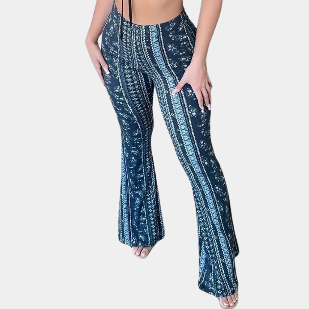 Elvera - Boho stijl uitlopende damesbroek voor de zomer