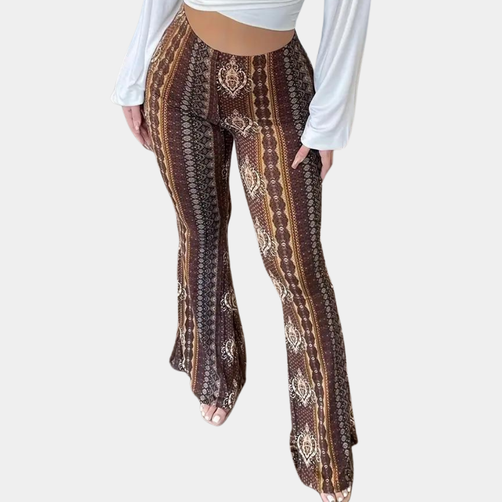 Elvera - Boho stijl uitlopende damesbroek voor de zomer