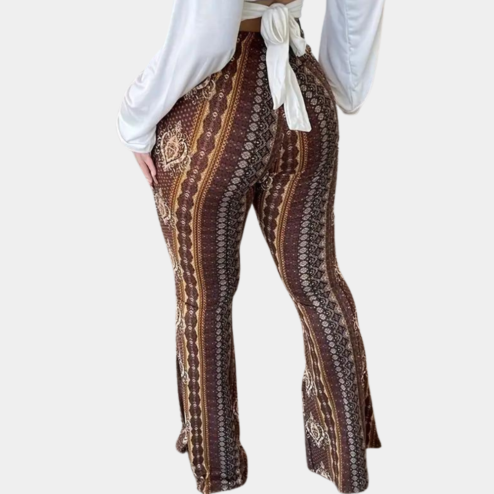 Elvera - Boho stijl uitlopende damesbroek voor de zomer