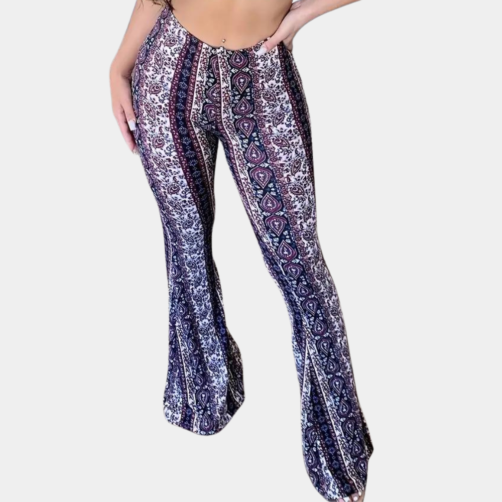 Elvera - Boho stijl uitlopende damesbroek voor de zomer