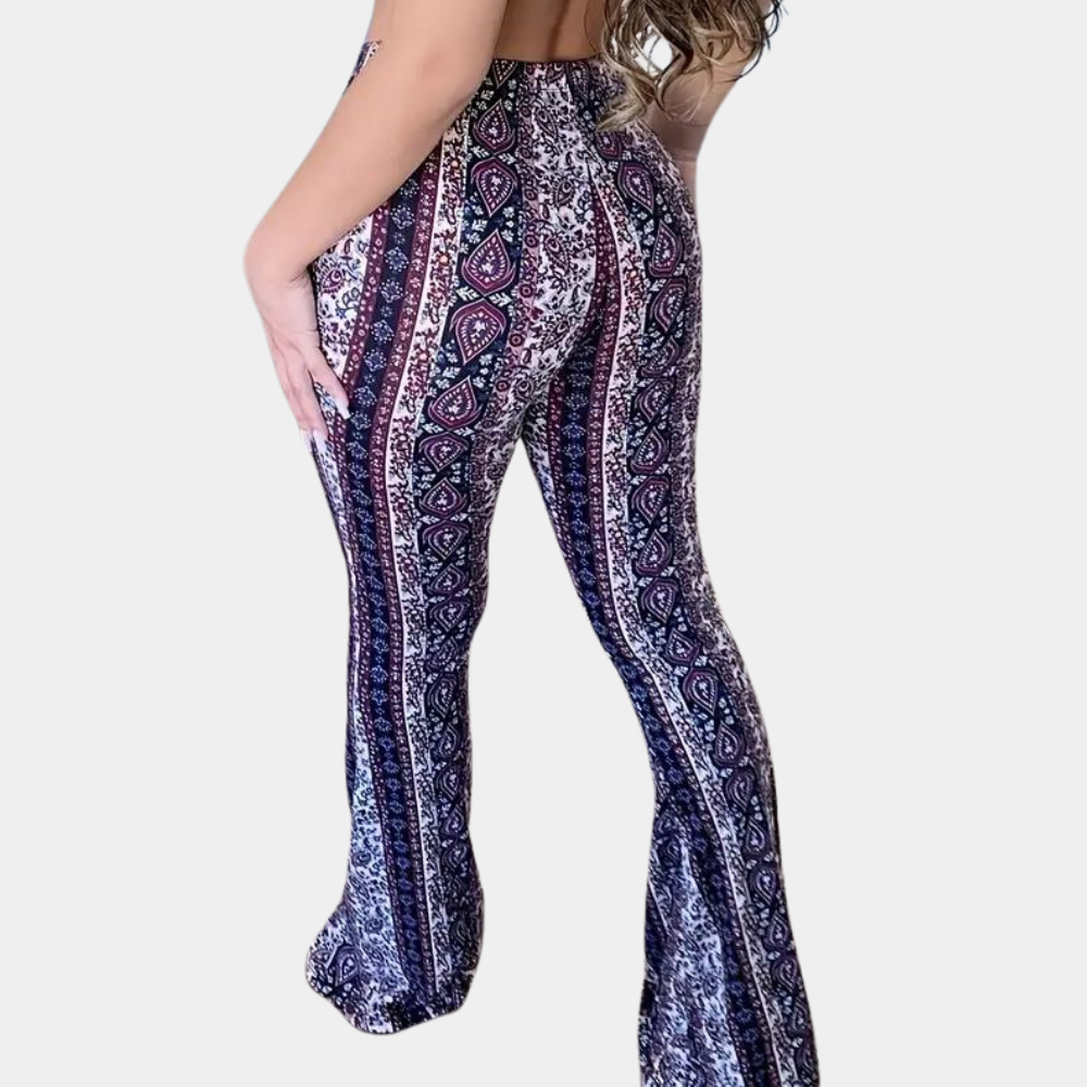 Elvera - Boho stijl uitlopende damesbroek voor de zomer