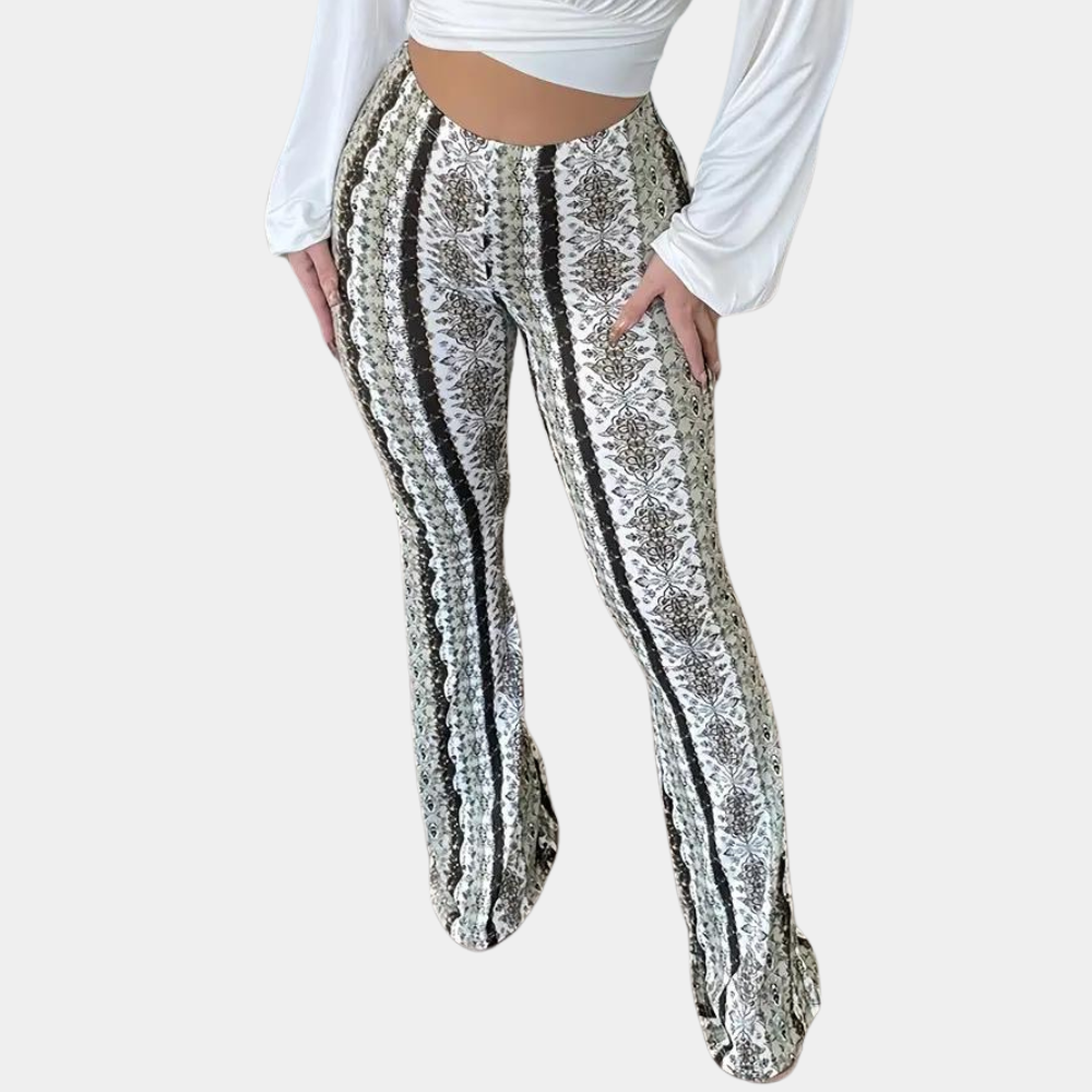 Elvera - Boho stijl uitlopende damesbroek voor de zomer