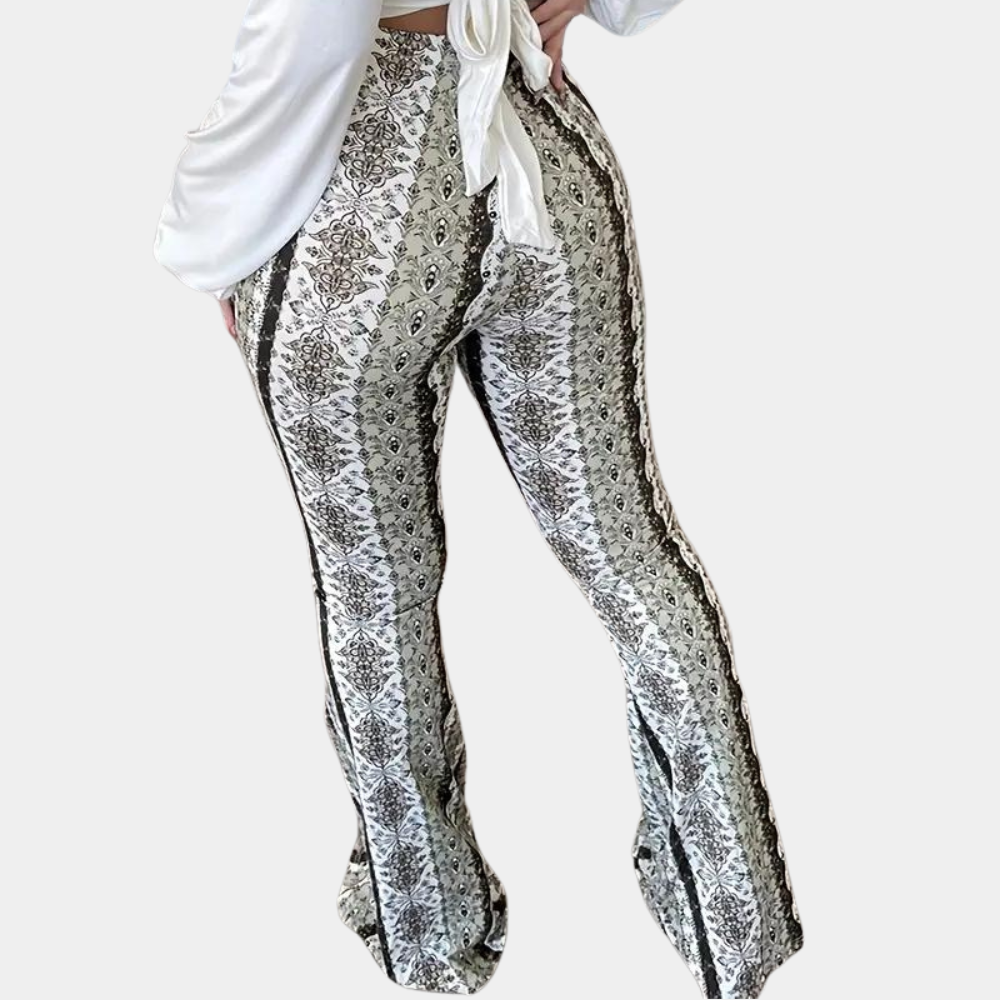 Elvera - Boho stijl uitlopende damesbroek voor de zomer