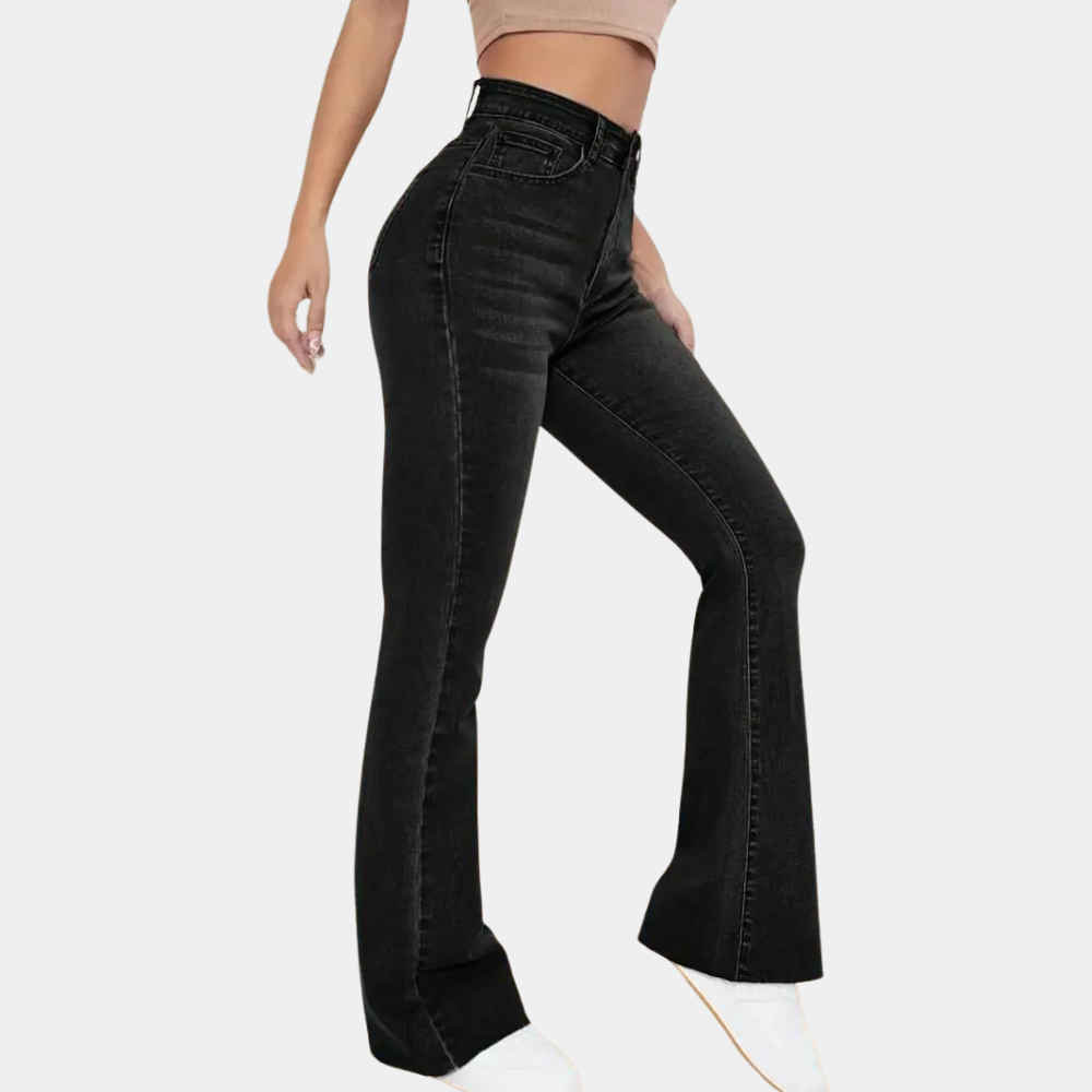 Colette - Casual uitlopende damesbroek met hoge taille voor de zomer