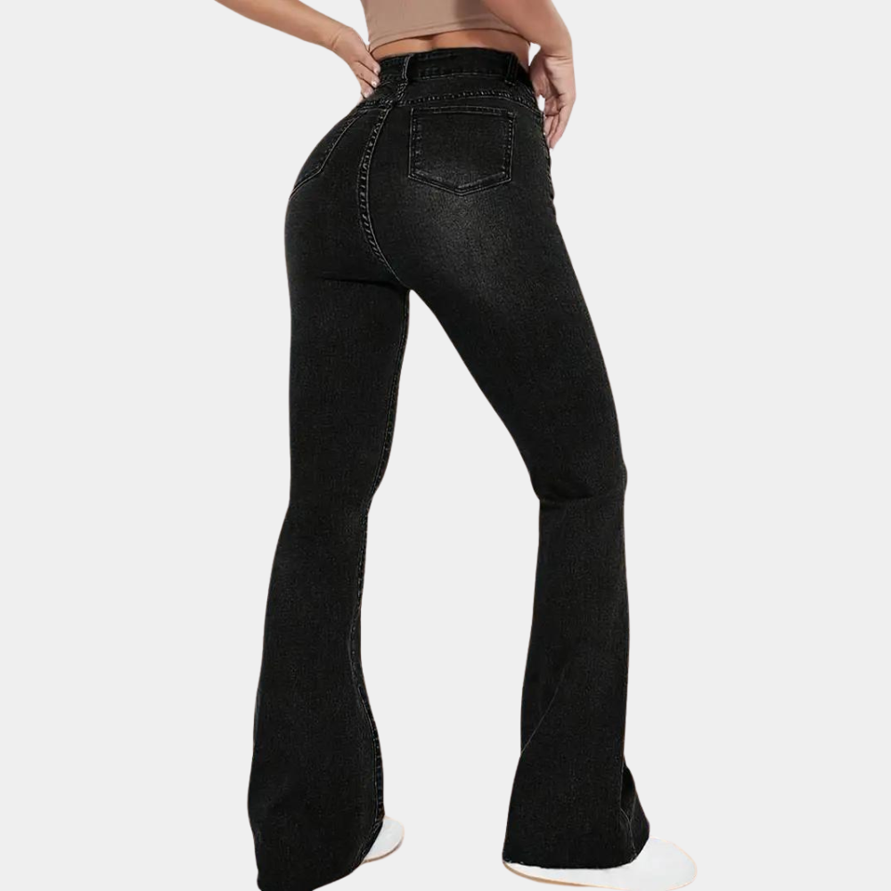 Colette - Casual uitlopende damesbroek met hoge taille voor de zomer