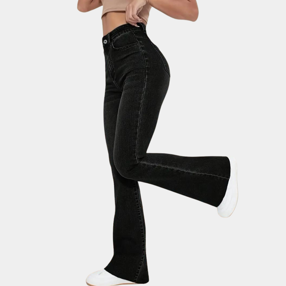 Colette - Casual uitlopende damesbroek met hoge taille voor de zomer