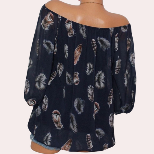 Gemakkelijke en losvallende damesblouse voor de zomer