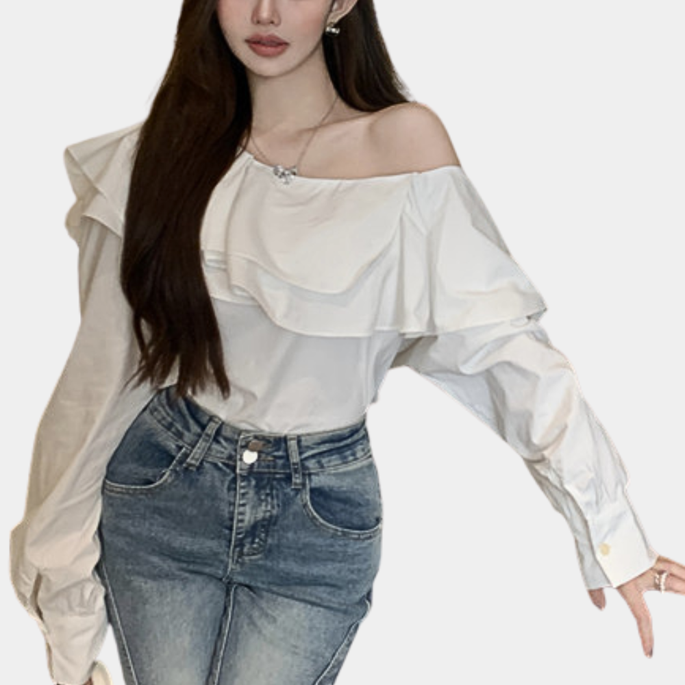 Alena - Elegante Off-Shoulder Zomerblouse voor Dames