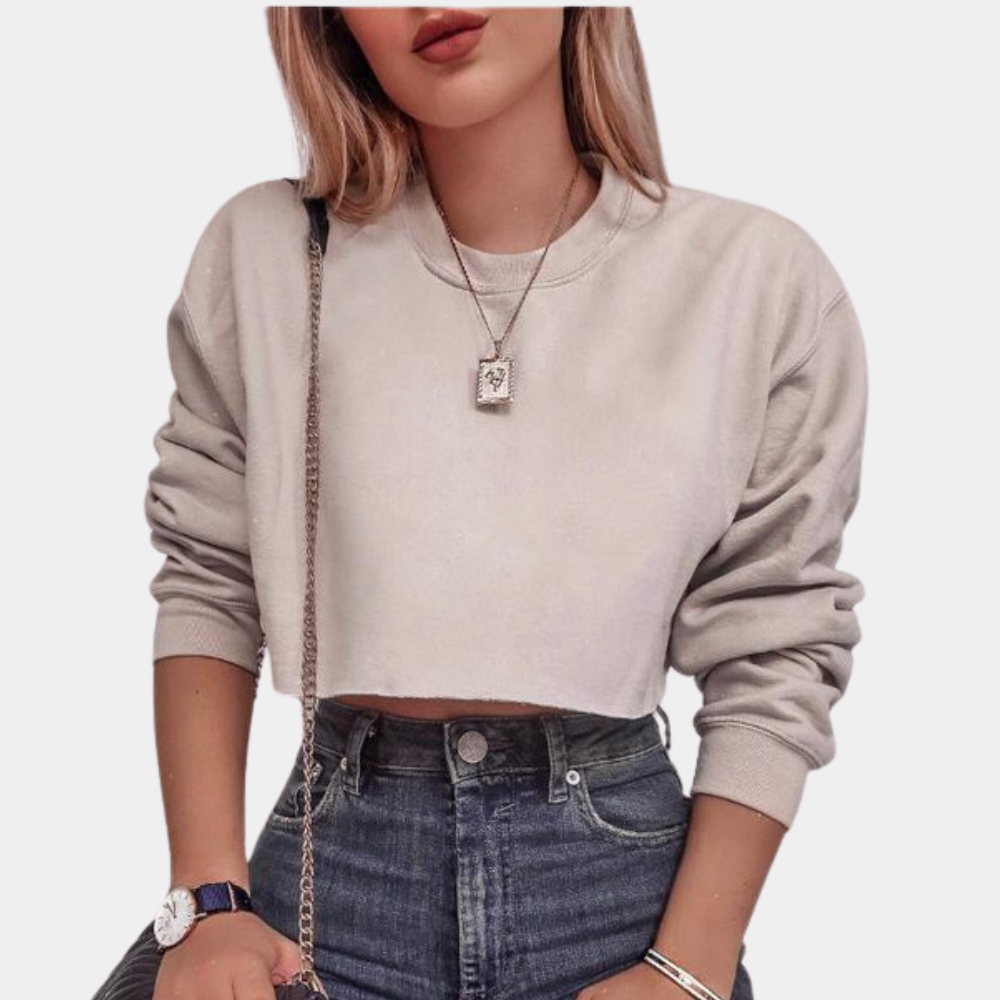 Damestop met lange mouwen - Zomerse Stijl