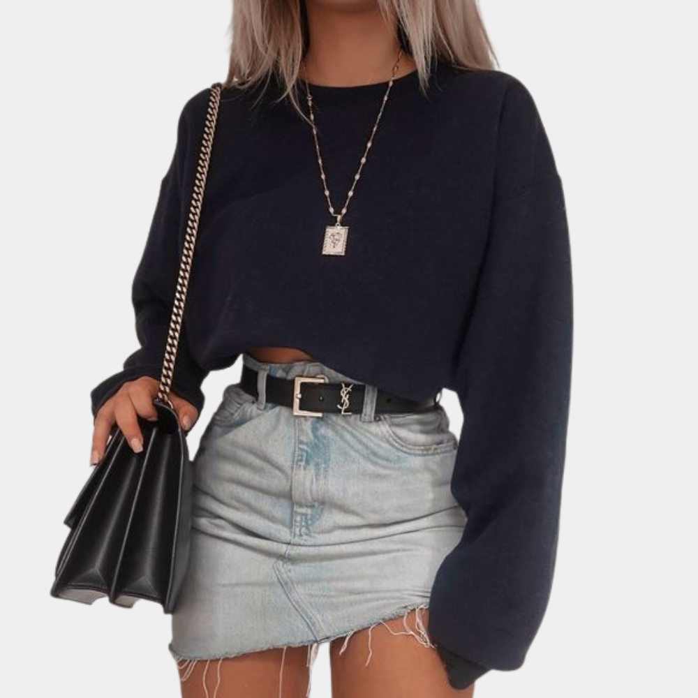 Damestop met lange mouwen - Zomerse Stijl